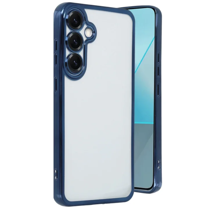 Mey İthalat®  Samsung Galaxy S25 Kılıf  Lensli Silikon - Lacivert