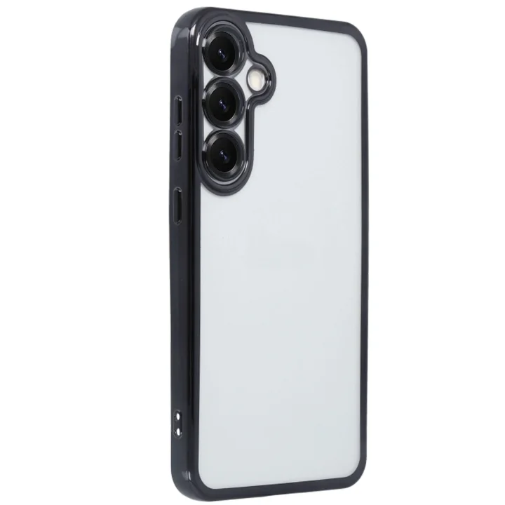 Mey İthalat®  Samsung Galaxy S25 Kılıf  Lensli Silikon - Siyah