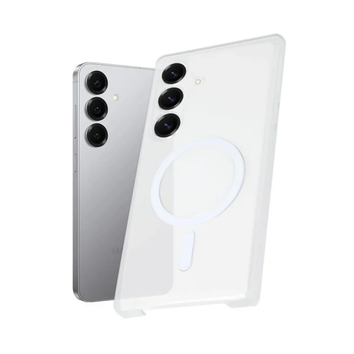 Mey İthalat®  Samsung Galaxy S25 Kılıf PC Zara Magsafe Şeffaf Kılıf - Şeffaf