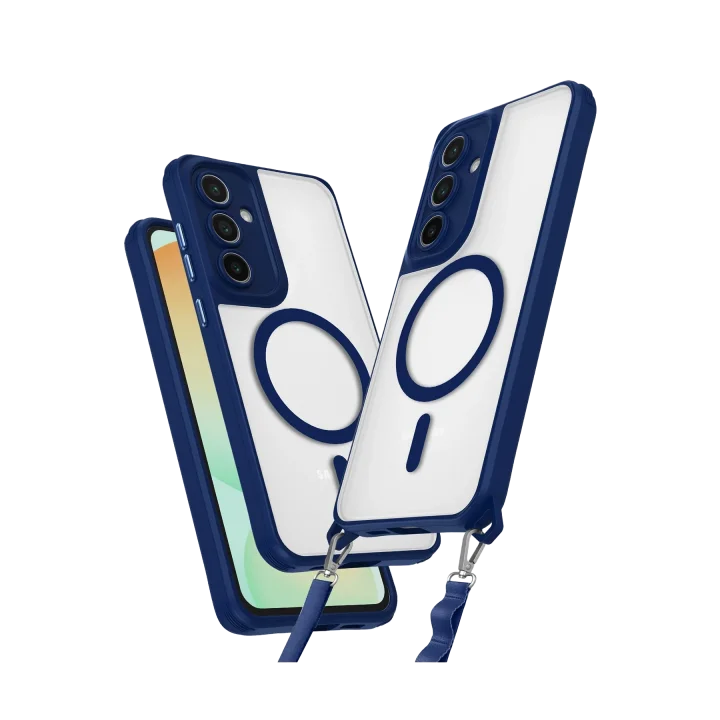 Mey İthalat®  Samsung Galaxy S25 Plus Kılıf Enka Magsafe Silikon Kılıf - Lacivert