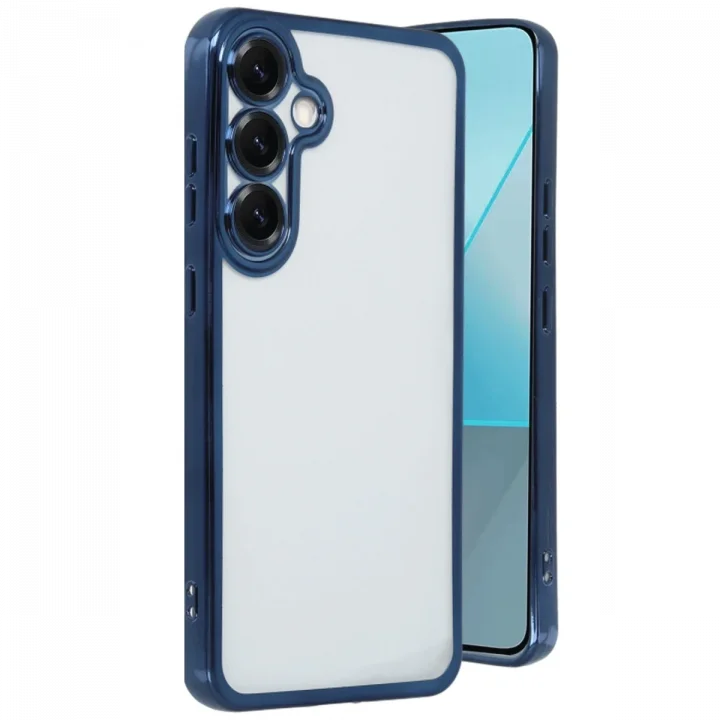 Mey İthalat®  Samsung Galaxy S25 Plus Kılıf  Lensli Silikon - Lacivert