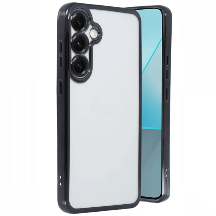 Mey İthalat®  Samsung Galaxy S25 Plus Kılıf  Lensli Silikon - Siyah