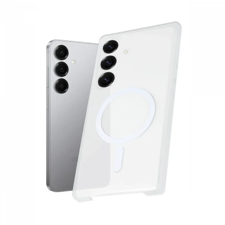Mey İthalat®  Samsung Galaxy S25 Plus Kılıf PC Zara Magsafe Şeffaf Kılıf - Şeffaf