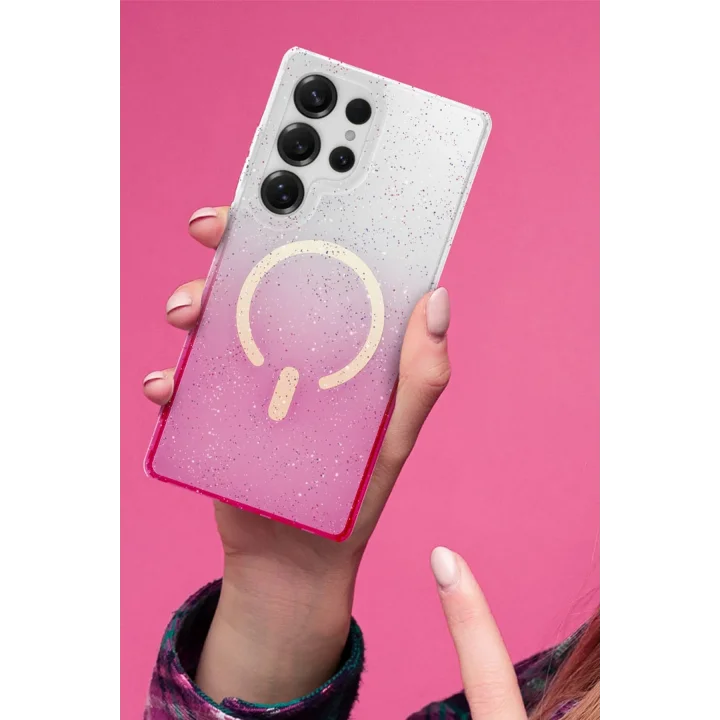 Mey İthalat®  Samsung Galaxy S25 Plus Pummel Shiny Magsafe Kapak - Gold