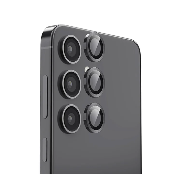 Mey İthalat®  Samsung Galaxy S25 Raze Metal Kamera Lens - Siyah