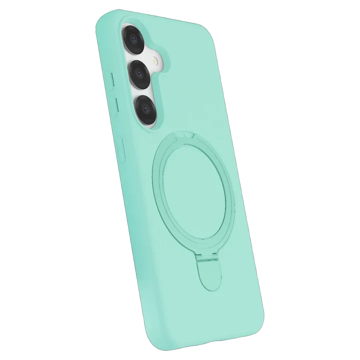 Mey İthalat®  Samsung Galaxy S25 Regal Magsafe Standlı Kapak - Su Yeşili