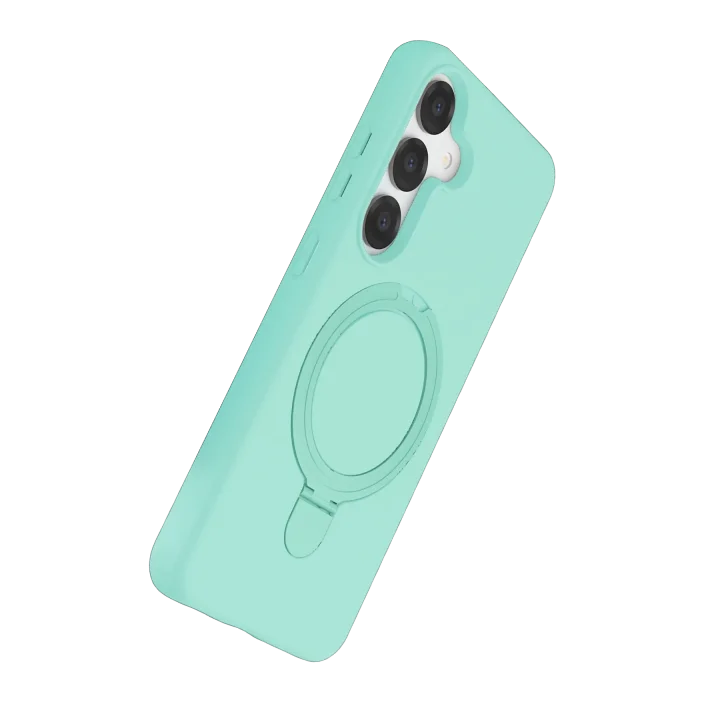 Mey İthalat®  Samsung Galaxy S25 Regal Magsafe Standlı Kapak - Su Yeşili