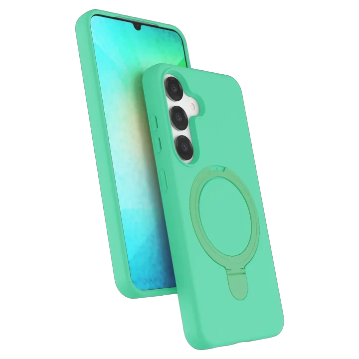 Mey İthalat®  Samsung Galaxy S25 Regal Magsafe Standlı Kapak - Yeşil