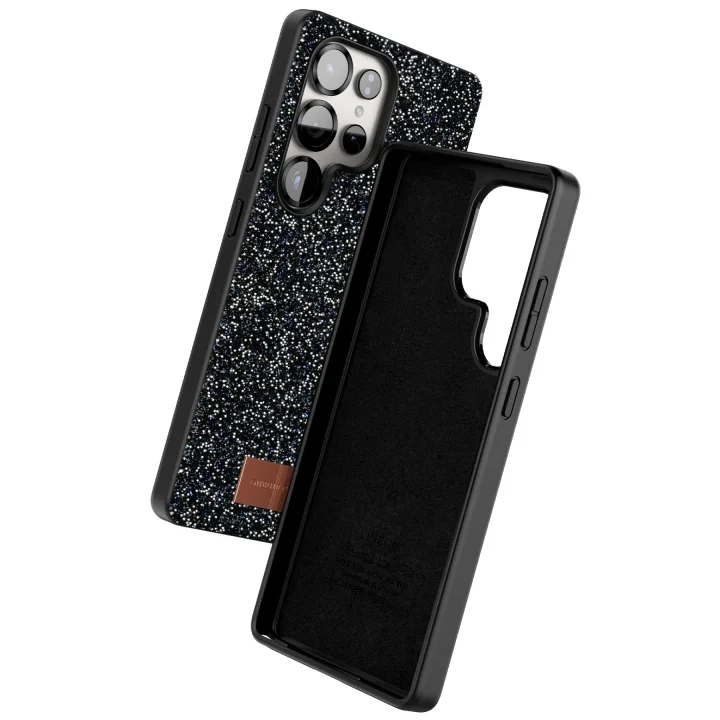 Mey İthalat®  Samsung Galaxy S25 Ultra Bright Simli Kapak - Siyah