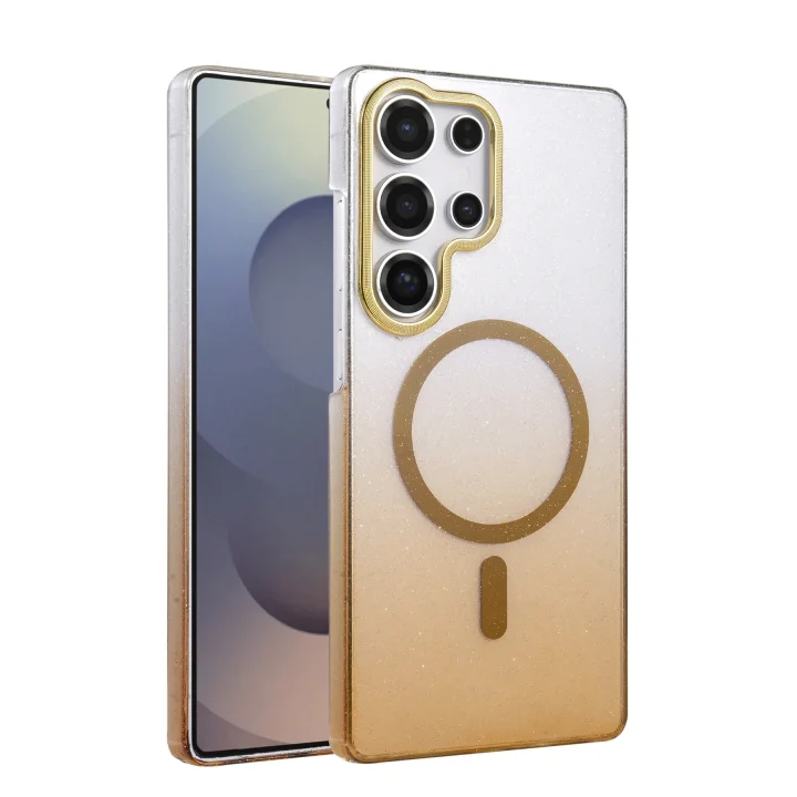 Mey İthalat®  Samsung Galaxy S25 Ultra Glossy Magsafe Kapak - Çöl Titanyum