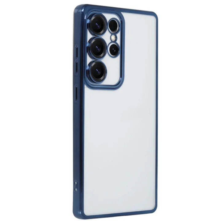 Mey İthalat®  Samsung Galaxy S25 Ultra Kılıf  Lensli Silikon - Lacivert