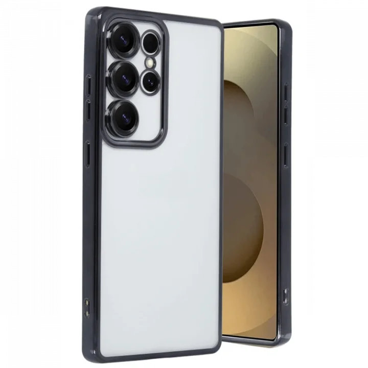 Mey İthalat®  Samsung Galaxy S25 Ultra Kılıf  Lensli Silikon - Siyah