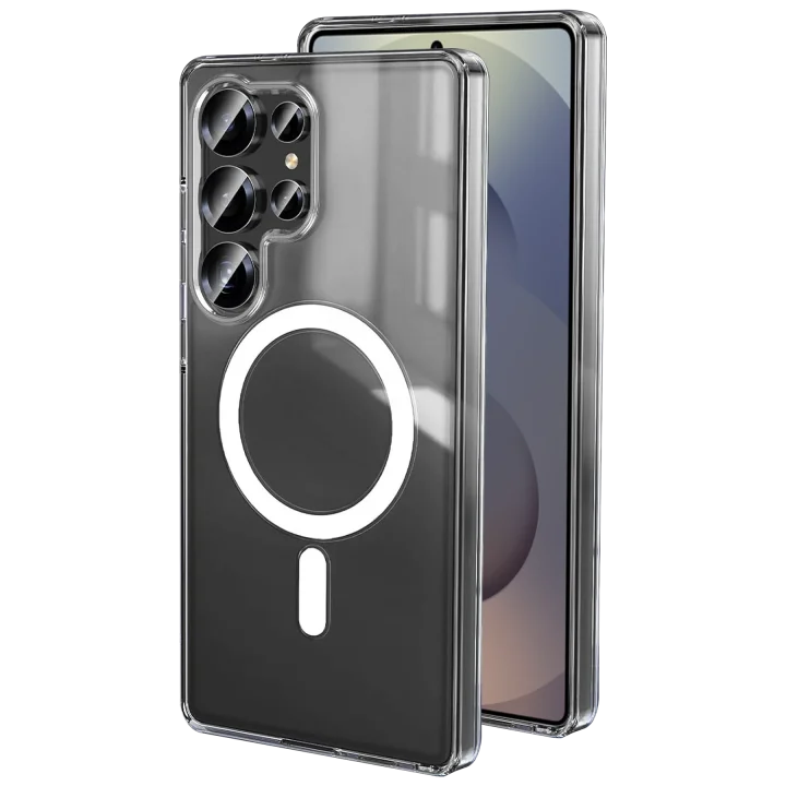 Mey İthalat®  Samsung Galaxy S25 Ultra Kılıf Magneticsafe Şeffaf Silikon - Şeffaf