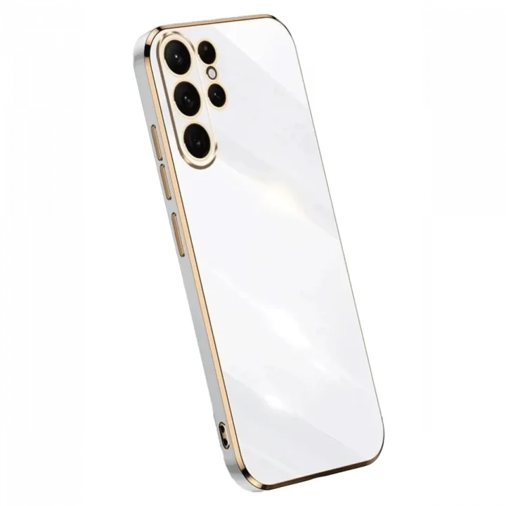 Mey İthalat®  Samsung Galaxy S25 Ultra Kılıf Volet Silikon - Beyaz