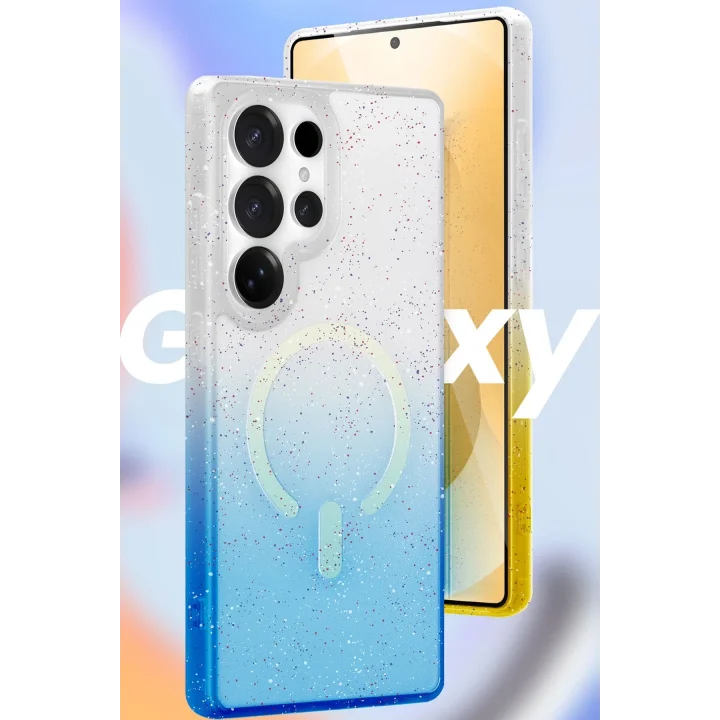 Mey İthalat®  Samsung Galaxy S25 Ultra Pummel Shiny Magsafe Kapak - Pembe