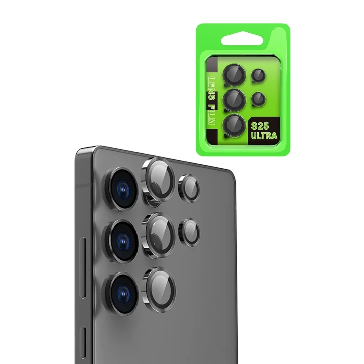 Mey İthalat®  Samsung Galaxy S25 Ultra Raze Metal Kamera Lens - Siyah
