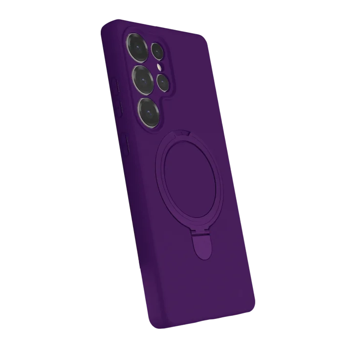 Mey İthalat®  Samsung Galaxy S25 Ultra Regal Magsafe Standlı Kapak - Derin Mor
