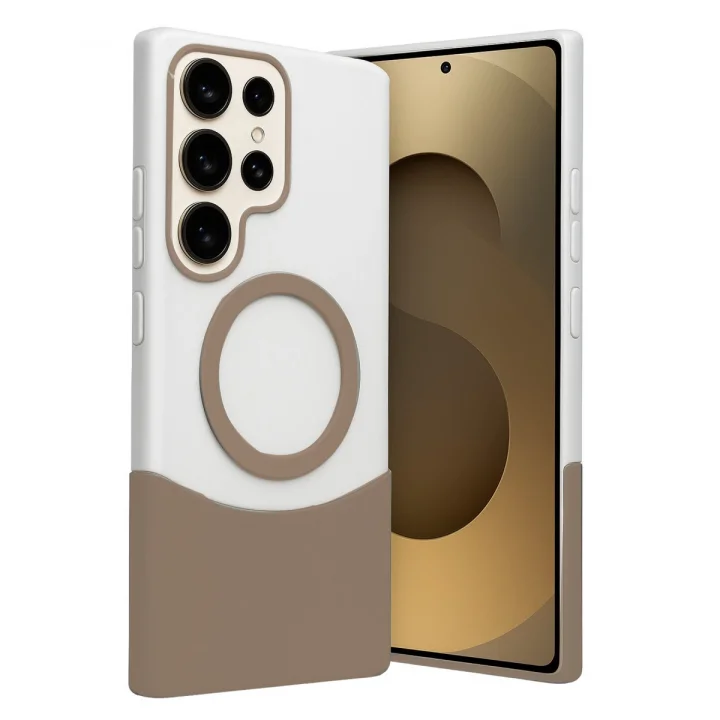 Mey İthalat®  Samsung Galaxy S25 Ultra Velar Magsafe Kapak - Çöl Titanyum