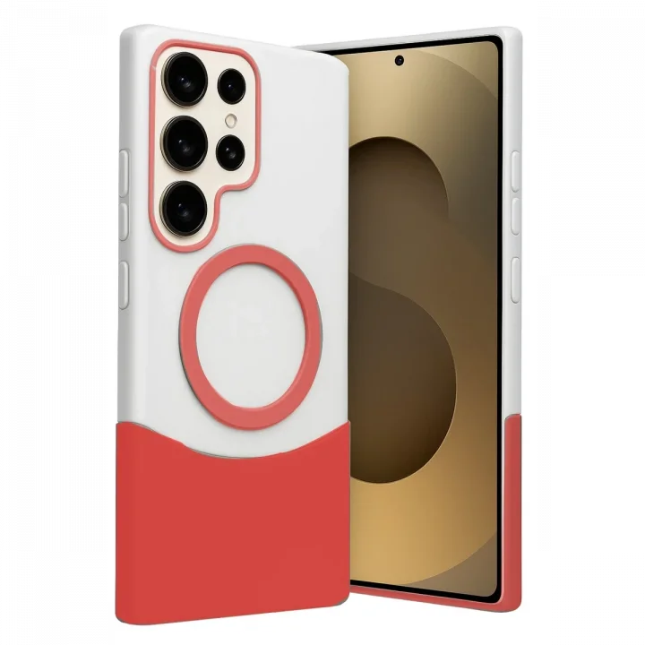 Mey İthalat®  Samsung Galaxy S25 Ultra Velar Magsafe Kapak - Kırmızı