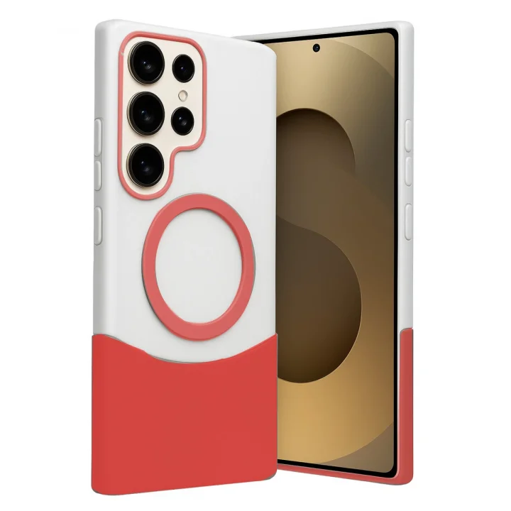Mey İthalat®  Samsung Galaxy S25 Ultra Velar Magsafe Kapak - Kırmızı