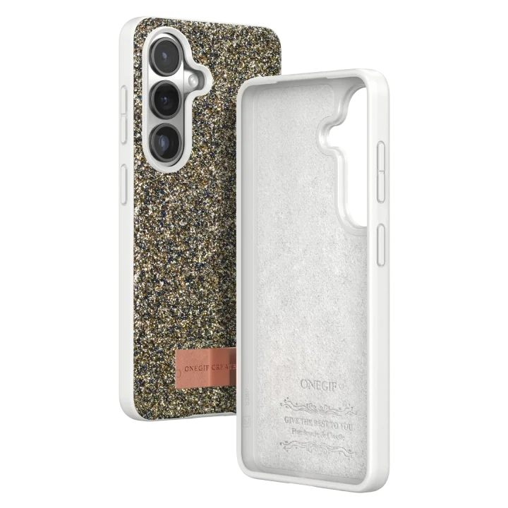 Mey İthalat®  Samsung Galaxy S26 Bright Simli Kapak - Gold