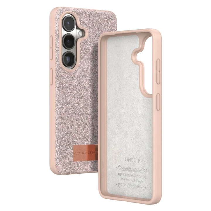 Mey İthalat®  Samsung Galaxy S26 Bright Simli Kapak - Pembe