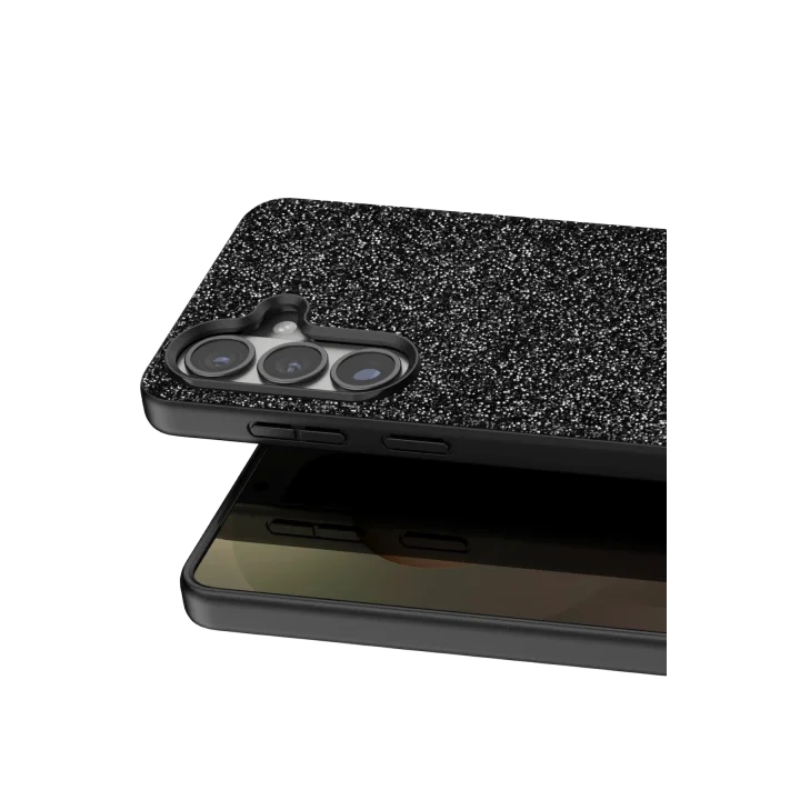 Mey İthalat®  Samsung Galaxy S26 Bright Simli Kapak - Siyah