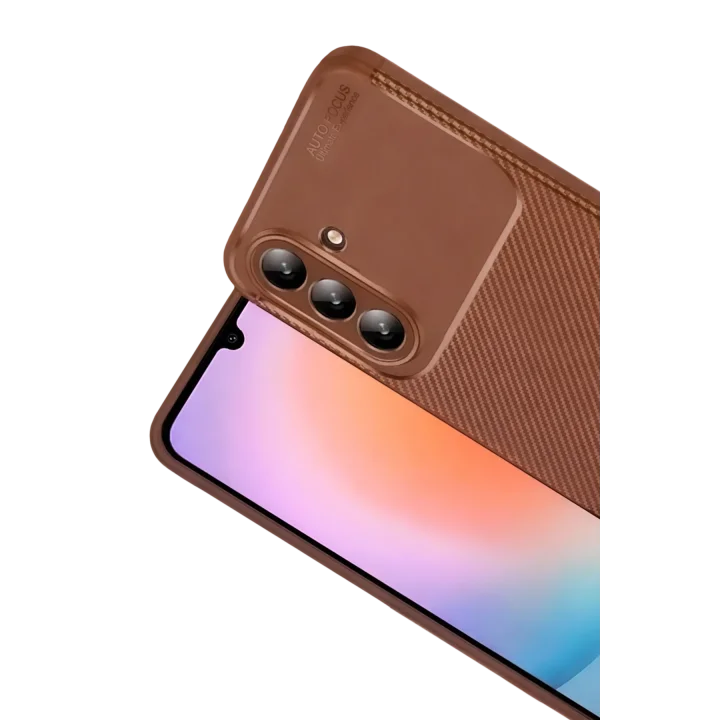 Mey İthalat®  Samsung Galaxy S26 Plus Auto Focus Karbon Kapak - Kahverengi