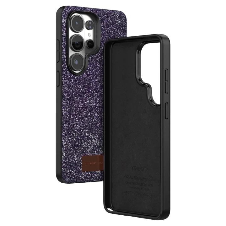 Mey İthalat®  Samsung Galaxy S26 Ultra Bright Simli Kapak - Derin Mor