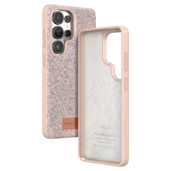 Mey İthalat®  Samsung Galaxy S26 Ultra Bright Simli Kapak - Pembe