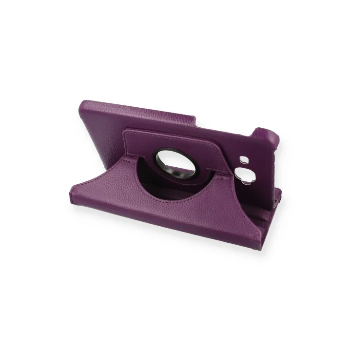 Mey İthalat®  Samsung Galaxy T280 Tab A 7 Kılıf 360 Tablet Deri Kılıf - Mürdüm