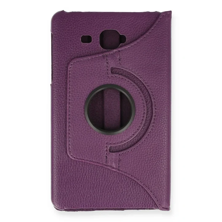 Mey İthalat®  Samsung Galaxy T280 Tab A 7 Kılıf 360 Tablet Deri Kılıf - Mürdüm