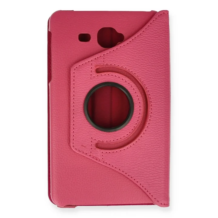 Mey İthalat®  Samsung Galaxy T280 Tab A 7 Kılıf 360 Tablet Deri Kılıf - Pembe