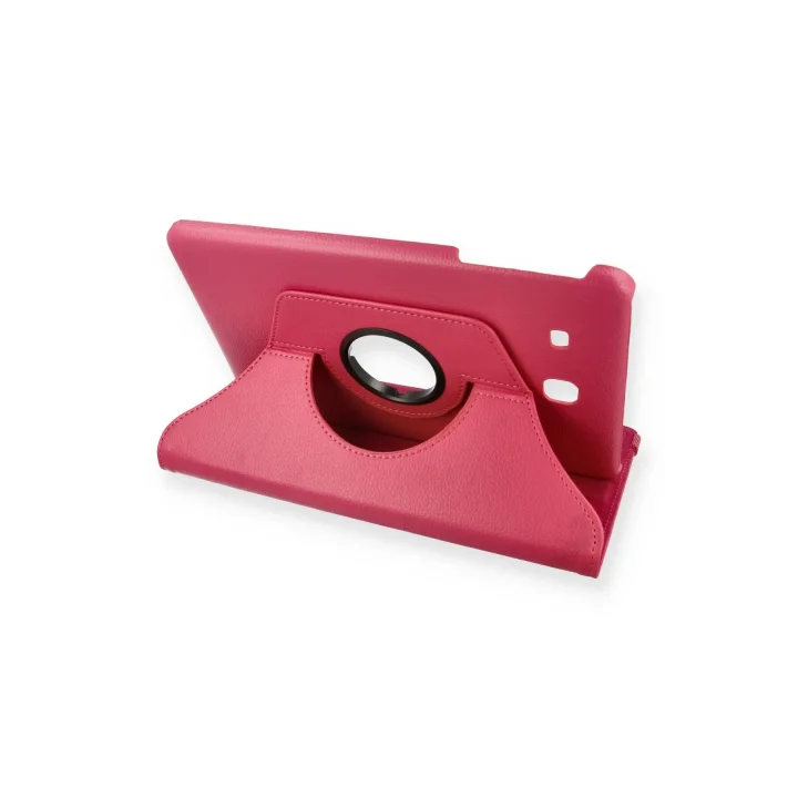 Mey İthalat®  Samsung Galaxy T560 Tab E 9.7 Kılıf 360 Tablet Deri Kılıf - Pembe