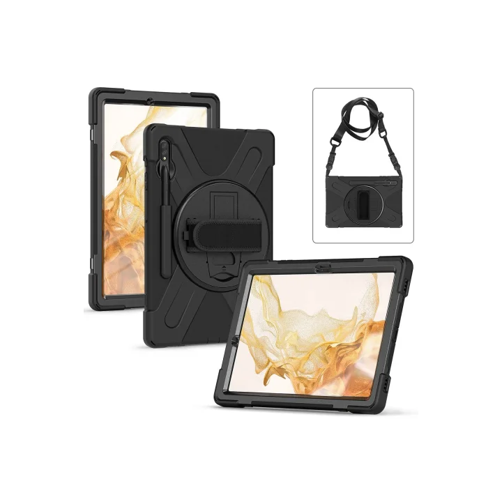 Mey İthalat®  Samsung Galaxy T737 Tab S7 FE 12.4 Kılıf Amazing Tablet Kapak - Siyah