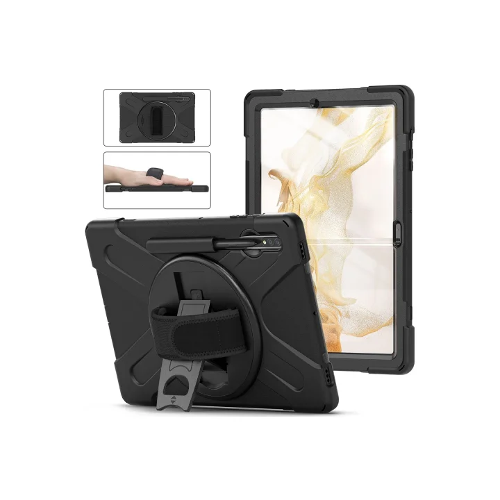 Mey İthalat®  Samsung Galaxy T737 Tab S7 FE 12.4 Kılıf Amazing Tablet Kapak - Siyah