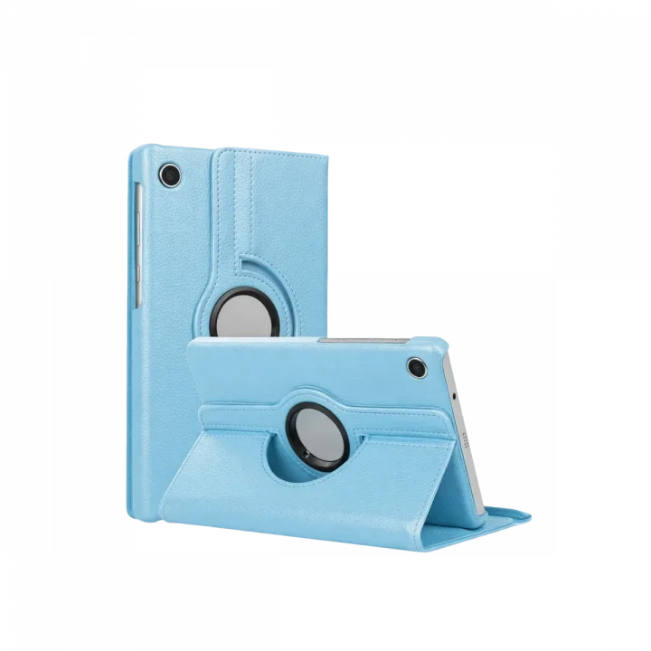 Mey İthalat®  Samsung Galaxy Tab A11 360 Tablet Deri Kılıf - Turkuaz