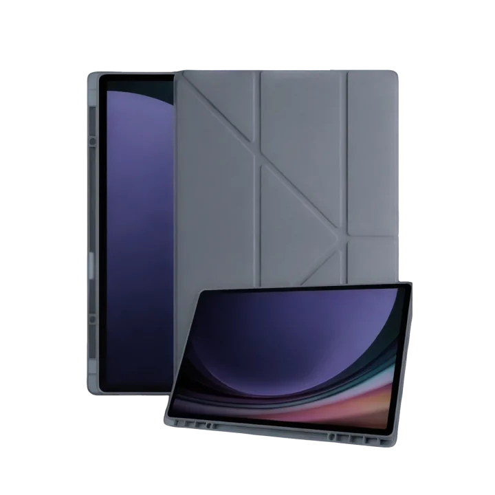 Mey İthalat®  Samsung Galaxy Tab A11 Plus Kalemlikli Mars Tablet Kılıfı - Koyu Gri