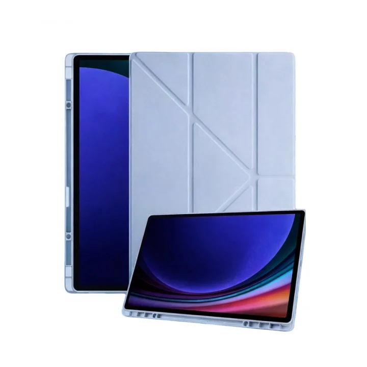 Mey İthalat®  Samsung Galaxy Tab A11 Plus Kalemlikli Mars Tablet Kılıfı - Mavi