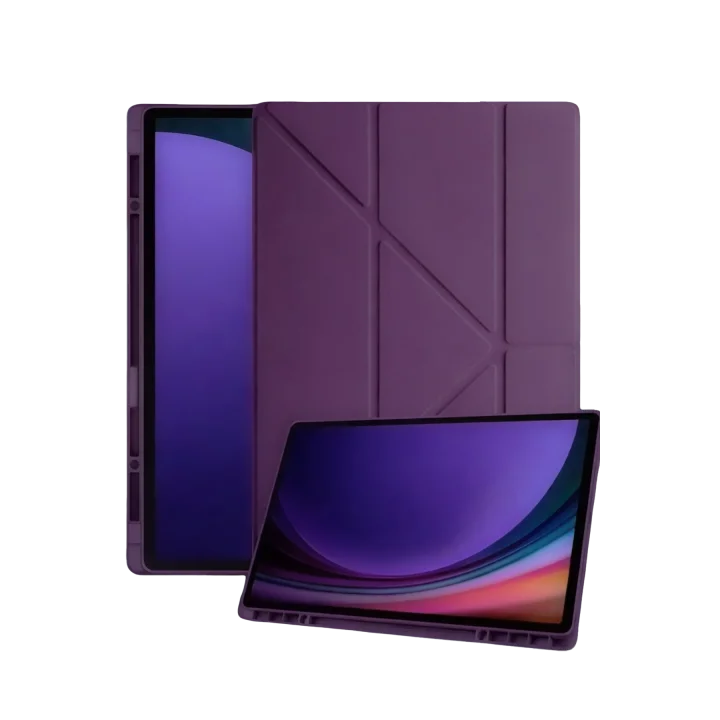 Mey İthalat®  Samsung Galaxy Tab A11 Plus Kalemlikli Mars Tablet Kılıfı - Mürdüm