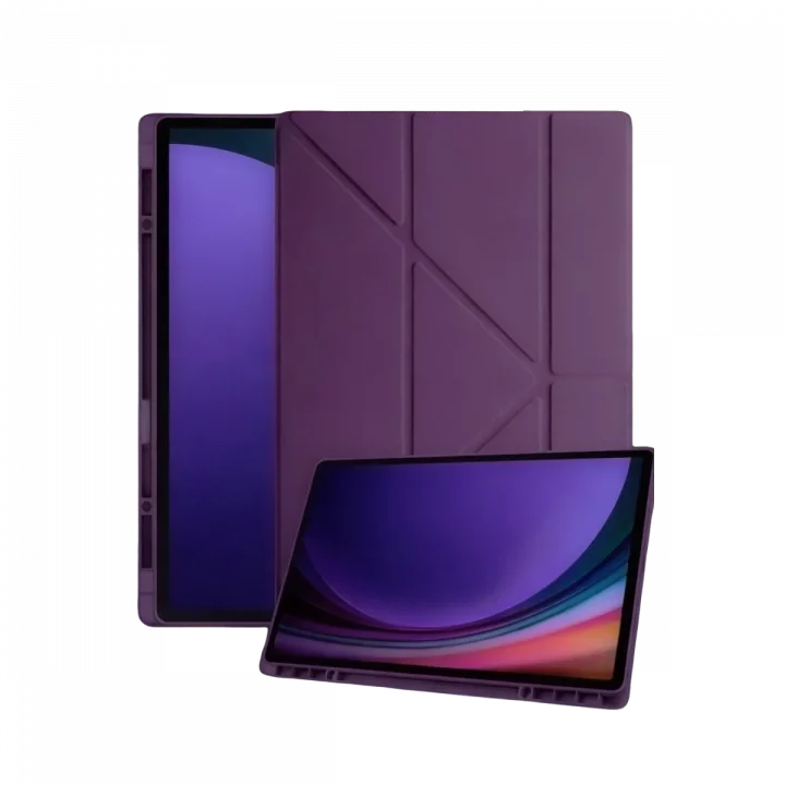 Mey İthalat®  Samsung Galaxy Tab A11 Plus Kalemlikli Mars Tablet Kılıfı - Mürdüm