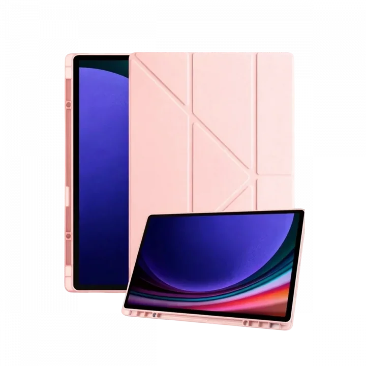 Mey İthalat®  Samsung Galaxy Tab A11 Plus Kalemlikli Mars Tablet Kılıfı - Rose Gold