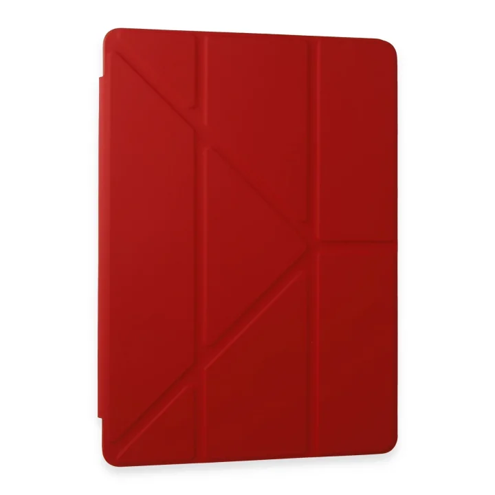 Mey İthalat®  Samsung Galaxy Tab A9 Kılıf Kalemlikli Mars Tablet Kılıfı - Kırmızı