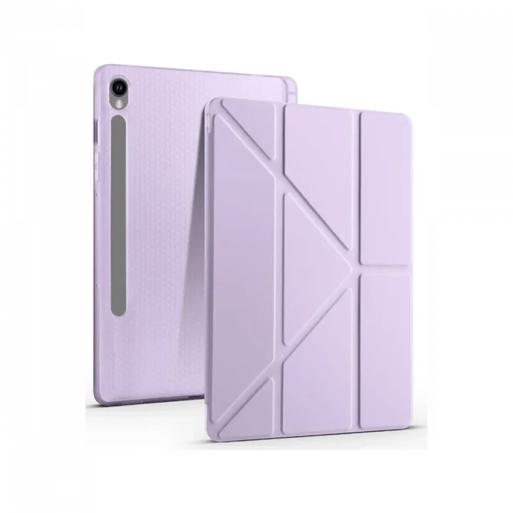 Mey İthalat®  Samsung Galaxy Tab S10 FE Plus 13.1 Kalemlikli Mars Tablet Kılıfı - Lila