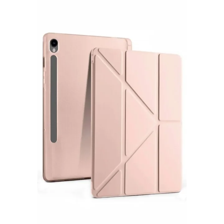 Mey İthalat®  Samsung Galaxy Tab S10 FE Plus 13.1 Kalemlikli Mars Tablet Kılıfı - Rose Gold