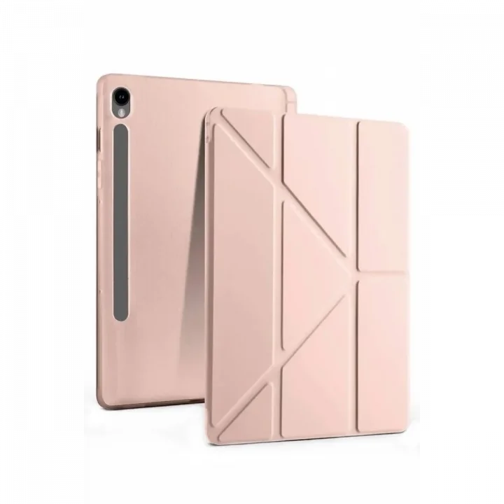 Mey İthalat®  Samsung Galaxy Tab S10 FE Plus 13.1 Kalemlikli Mars Tablet Kılıfı - Rose Gold