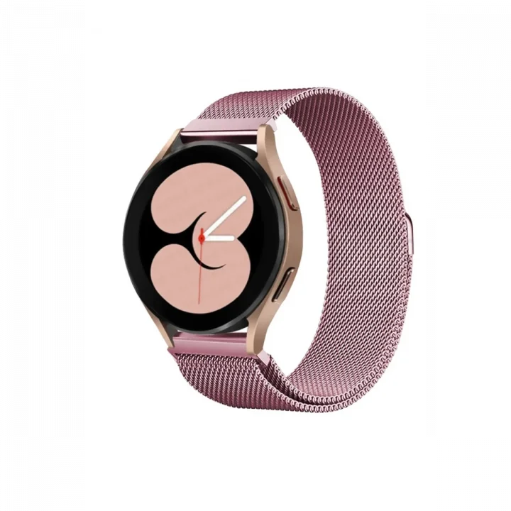 Mey İthalat®  Samsung Galaxy Watch 4 Metal Mıknatıslı Kordon - Rose