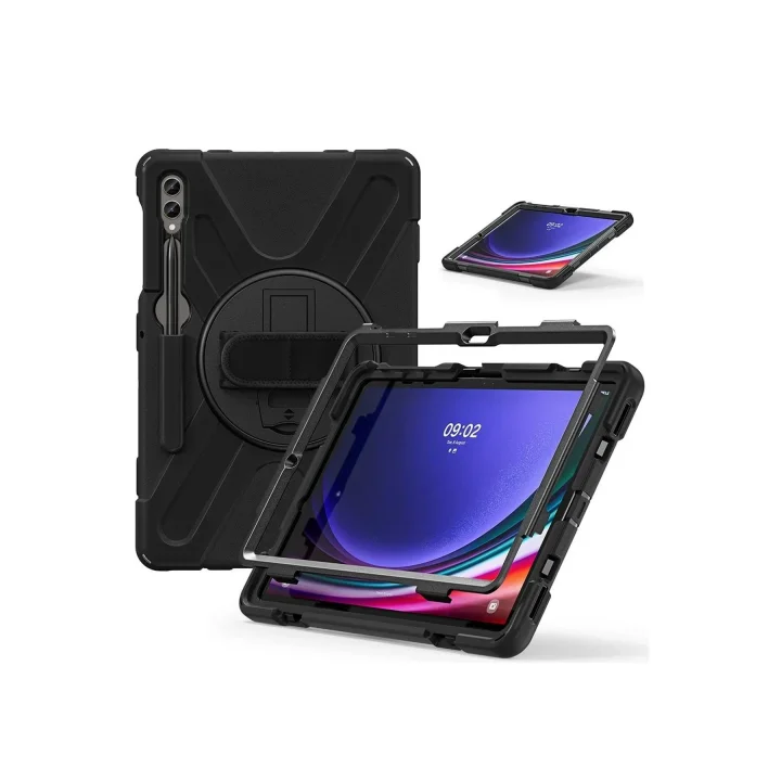 Mey İthalat®  Samsung Galaxy X610 Tab S9 FE Plus 12.4 Kılıf Amazing Tablet Kapak - Siyah