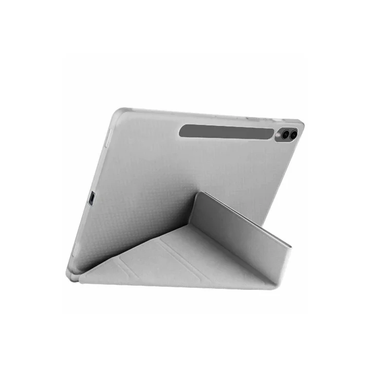 Mey İthalat®  Samsung Galaxy X610 Tab S9 FE Plus 12.4 Kılıf Kalemlikli Mars Tablet Kılıfı - Koyu Gri