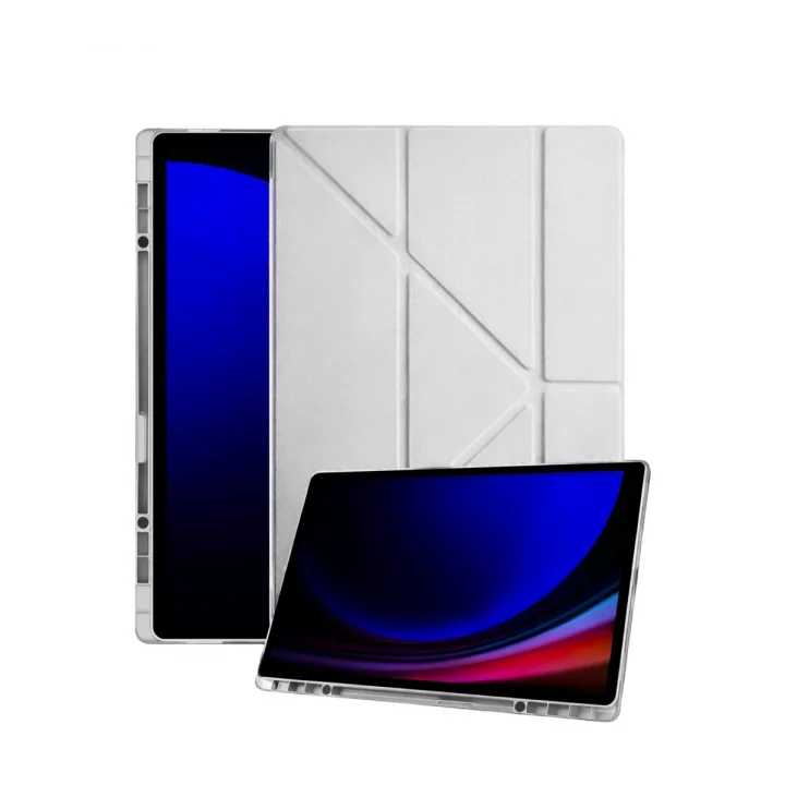 Mey İthalat®  Samsung Galaxy X730 Tab S11 Kalemlikli Mars Tablet Kılıfı - Gri